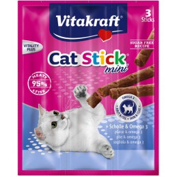 Vitakraft Cat Stick Mini Flądra I Omega3 Przysmak Dla Kota 3Szt